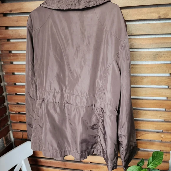 ARMAND THIERY utility raincoat jacket long TAN Size 14/16 - Picture 14 of 16